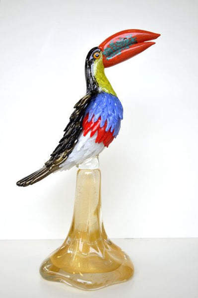 Murano Glass Birds - Multicolour Tucan - Murano Art - Made Murano