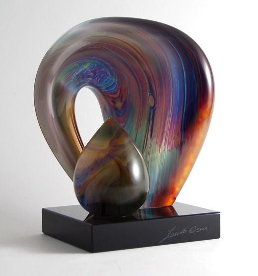 Murano glass abstract sculpture in Calcedonio