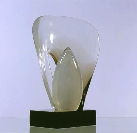 Murano glass 'rainbow'abstract sculpture