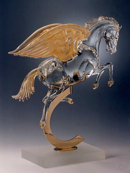 Sculptures & Figurines - Objects of Art glass - Various Collections: Horse  head - Sculpture in chalcedony - Original Murano glass Omg