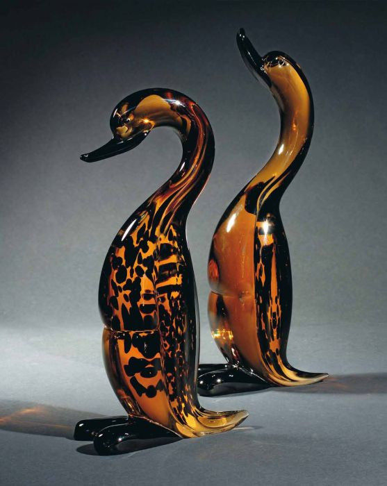 Murano glass goslings