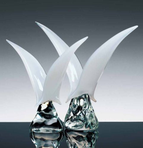 Murano glass seagull sculptures